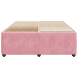 Bed Frame without Mattress Pink 140x200 cm Velvet 3285017