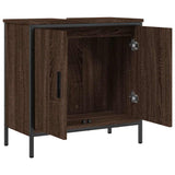 Bathroom Sink Cabinet Brown Oak 60x30x60 cm Engineered Wood 842450