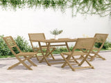 5 Piece Garden Dining Set Solid Wood Acacia 3295001