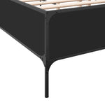 ZNTS Bed Frame without Mattress Black 120x200 cm 3279802