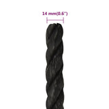 Work Rope Black 14 mm 100 m Polypropylene 153023