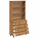 Hutch ASKIM Honey Wax 91 x 40 x 184 cm Solid Pine Wood 3334642