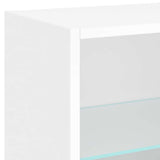 5 Piece TV Wall Units with LED White Engineered Wood 3216697