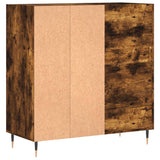 Record Cabinet Smoked Oak 84.5x38x89 cm Engineered Wood 831769