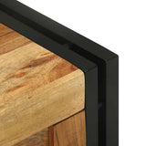 Storage Box Brown and Black 40 x 40 x 40 cm Solid Acacia Wood 4016750