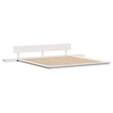Bed Frame White 200 x 200 cm Wood 872387
