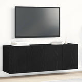 TV Cabinets 2 pcs Black Oak 120x30x41 cm Engineered Wood 862195
