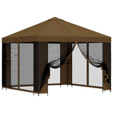 Garden Gazebo with Sidewalls 3 x 3 m Taupe Polyester and Steel 900366
