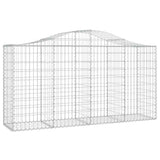 Arched Gabion Baskets 8 pcs 200x50x100/120 cm Galvanised Iron 3145646