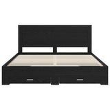 Bed Frame with Drawer with Headboard Manual Engineered Wood 3410290