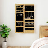 Mirror Jewellery Cabinet with LED Lights Wall Mounted 353237