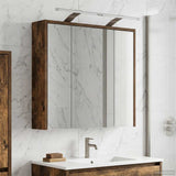 Bathroom Mirror Cabinet Smoked Oak 63.5 x 16 x 62.5 cm 889163