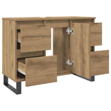 Bathroom Sink Cabinet Artisan Oak 80x33x60 cm Engineered Wood 857239