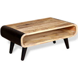 ZNTS Coffee Table Rough Mango Wood 90x55x39 cm 244008