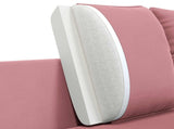3-Seater Sofa Pink 222 x 81 x 89 cm Velvet 42048646