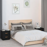 Bedside Cabinets 2 pcs Black 40x34x45 cm Solid Wood Pine 818334
