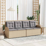 Garden Bench Beige Poly Rattan 3394452