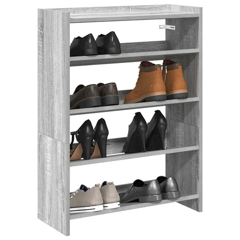 ZNTS Shoe Rack Grey Sonoma 60x25x81 cm Engineered Wood 859883