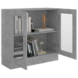 Vitrine Cabinet Concrete Grey 82.5x30.5x80 cm Engineered Wood 802745
