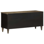 ZNTS TV Cabinet Black 100x33x46 cm Solid Wood Mango 4017808