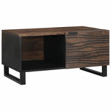 Coffee Table Brown and Black 80 x 50 x 40 cm Solid Acacia wood 4018012
