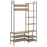 Coat Stand with Shoes Bench Artisan Oak 120.5 x 34 x 190 cm 8012043