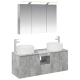 Bathroom Cabinet Set 4 pcs Concrete Grey Engineered Wood 3406578