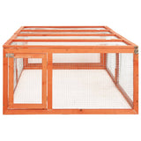 Rabbit Hutch 183x90x46.5 cm Solid Firwood 170877