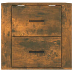 ZNTS Wall-mounted Bedside Cabinet Smoked Oak 50x36x47 cm 816861