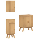 ZNTS 3-Piece Pine Bathroom Furniture Set 3334189