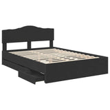 Bed Frame with Drawer Black 160 x 200 cm Engineer Wood 3412985