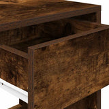 Bedside Cabinets with Drawer 2 pcs Smoked Oak 35x34x66.5 cm 858722