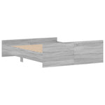 ZNTS Bed Frame without Mattress Grey Sonoma 160x200 cm 3203766