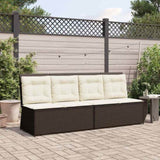 Garden Bench Brown Poly Rattan 3394468