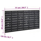 152203 30 Piece Workshop Shelf Set Red and Black 77x39cm Polypropylene