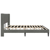 Bed Frame with Headboard Dark Grey 180 x 200 cm Velvet 42027537