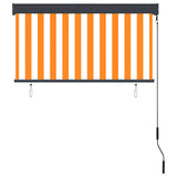Outdoor Roller Blind 120x250 cm White and Orange 145963