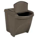 Stackable Garbage Bin Boxes 3 pcs Grey 75 L Polypropylene 152198
