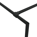 Walk-in Shower Wall Black 80x195 cm Clear ESG Glass 152145