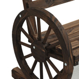 Garden Chair Set of 2 Burnt wood Solid fir wood Standard 365102