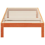 Bed Frame without Mattress Wax Brown 90x200 cm Solid Wood Pine 859222