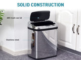 30L Stainless Steel Motion Sensor Lid Bin - Silver Tone T3398P344723