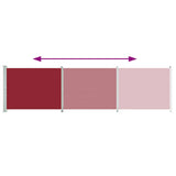 Patio Retractable Side Awning 600x160 cm Red 313378