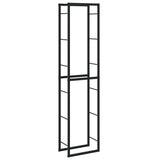 Firewood Rack Black 50x30x209 cm Steel 4018468