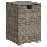 Propane Tank Cover Table Grey 40x40x60 cm Poly Rattan 366296