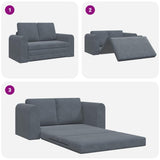 Sofa Bed Dark Grey 148 x 71 x 83 cm Velvet 4106685