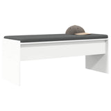 Hall Bench with Cushion White 103 x 38 x 40 cm 891560