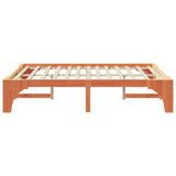 Bed Frame Brown 140 x 200 cm Solid Pine Wood 872988