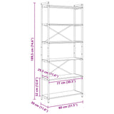 Bookshelf Old wood 80 x 30 x 189.5 cm Engineered Wood 868411