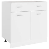 Drawer Bottom Cabinet Lyon White 80x46x81.5 cm Engineered Wood 801236